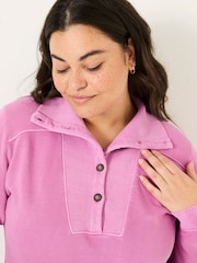 FatFace Heather Purple 100% Cotton Willa Sweat Dress - Image 8 of 10