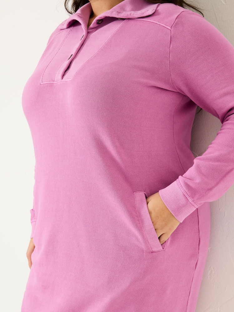 FatFace Heather Purple 100% Cotton Willa Sweat Dress - Image 9 of 10