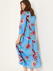 FatFace Bright Blue 100% Cotton Frankie Maxi Dress - Image 3 of 13