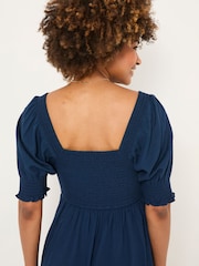 FatFace Indigo Blue Bloom Midi Dress - Image 4 of 11