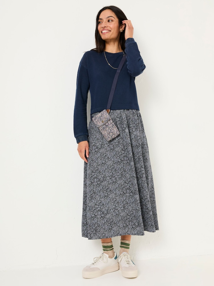 FatFace Navy Nia Midi Dress - Image 1 of 5