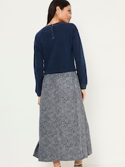 FatFace Navy Nia Midi Dress - Image 2 of 5