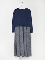 FatFace Navy Nia Midi Dress - Image 5 of 5