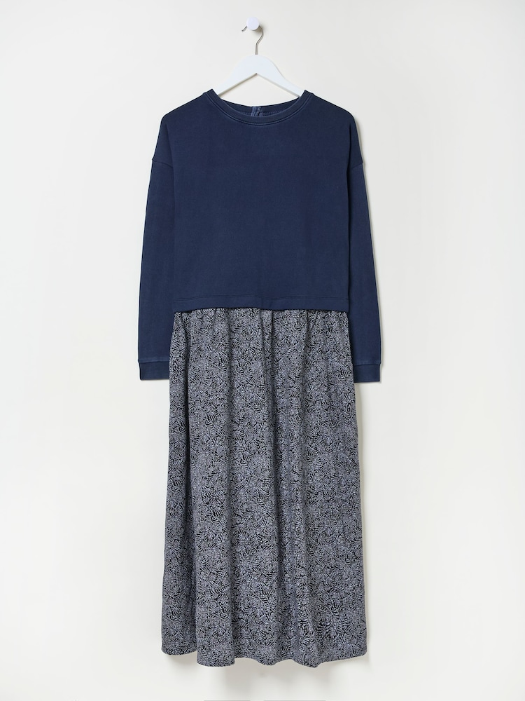 FatFace Navy Nia Midi Dress - Image 5 of 5