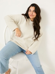FatFace Grey Quilted Overhead 100% Cotton Hoodie - Image 4 of 8