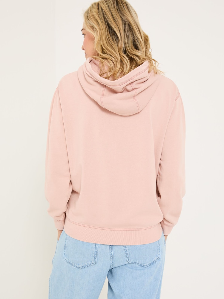 FatFace Bex Dusky Pink Bex Overhead 100% Cotton Hoodie - Image 2 of 9