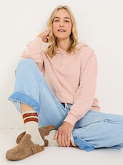 FatFace Bex Dusky Pink Bex Overhead 100% Cotton Hoodie - Image 3 of 9