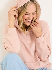 FatFace Bex Dusky Pink Bex Overhead 100% Cotton Hoodie - Image 4 of 9