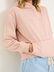 FatFace Bex Dusky Pink Bex Overhead 100% Cotton Hoodie - Image 5 of 9