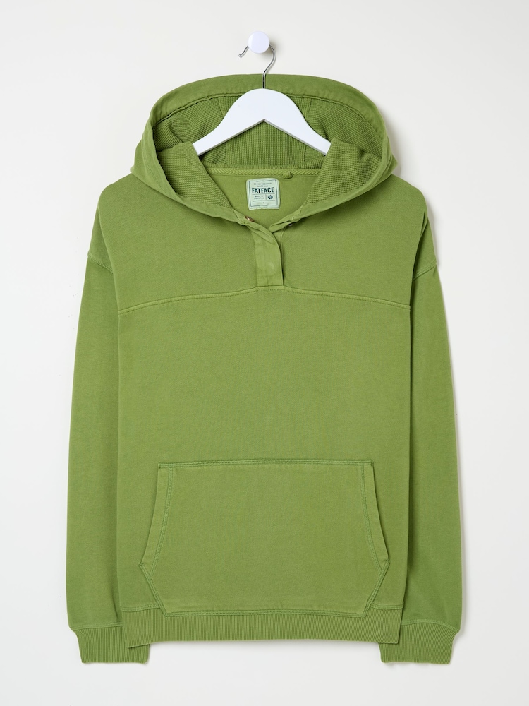 FatFace Bex Olive Green Bex Overhead 100% Cotton Hoodie - Image 10 of 10