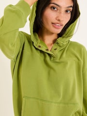 FatFace Bex Olive Green Bex Overhead 100% Cotton Hoodie - Image 5 of 10