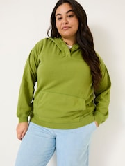 FatFace Bex Olive Green Bex Overhead 100% Cotton Hoodie - Image 6 of 10