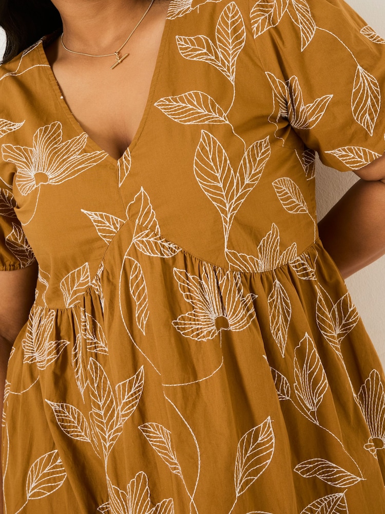 FatFace Ochre Yellow Remi Midi Dress - Image 10 of 13