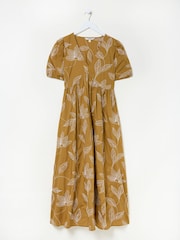 FatFace Ochre Yellow Remi Midi Dress - Image 12 of 13