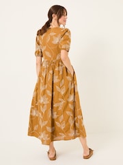 FatFace Ochre Yellow Remi Midi Dress - Image 2 of 13