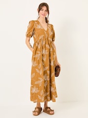 FatFace Ochre Yellow Remi Midi Dress - Image 3 of 13