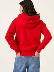 FatFace Izzy Bright Red Overhead Hoodie - Image 2 of 6
