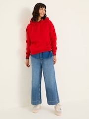 FatFace Izzy Bright Red Overhead Hoodie - Image 3 of 6
