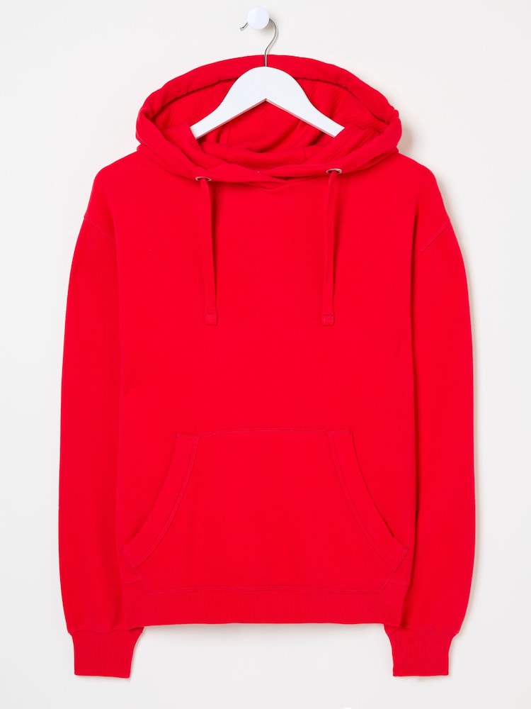 FatFace Izzy Bright Red Overhead Hoodie - Image 6 of 6