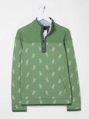 FatFace Airlie Green Woodblock Sweat Top - Image 5 of 5