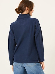 FatFace Navy Thea Half Neck Sweatshirt - Image 2 of 5