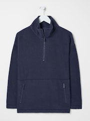 FatFace Navy Thea Half Neck Sweatshirt - Image 5 of 5