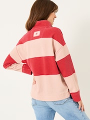 FatFace Airlie Pink Stripe Relaxed 100% Cotton Sweatshirt - Image 2 of 6