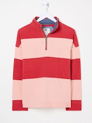 FatFace Airlie Pink Stripe Relaxed 100% Cotton Sweatshirt - Image 6 of 6