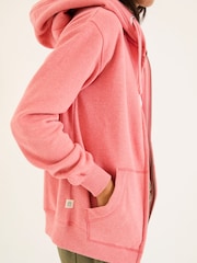 FatFace Amy Blush Pink Zip Through Hoodie - Image 4 of 6