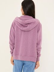 FatFace Amy Purple Marl Zip Through Hoodie - Image 2 of 5