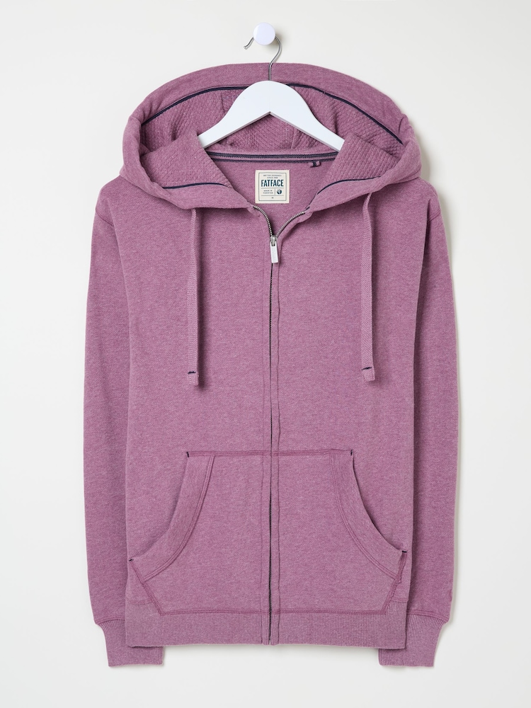 FatFace Amy Purple Marl Zip Through Hoodie - Image 5 of 5