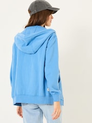 FatFace Amy Bright Blue Zip Through Hoodie - Image 2 of 6