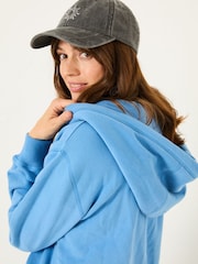 FatFace Amy Bright Blue Zip Through Hoodie - Image 4 of 6