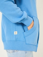 FatFace Amy Bright Blue Zip Through Hoodie - Image 5 of 6