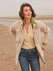 FatFace Hadley Oatmeal Zip Through Fleece Jacket - Image 1 of 8