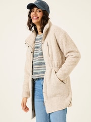FatFace Hadley Oatmeal Zip Through Fleece Jacket - Image 2 of 8