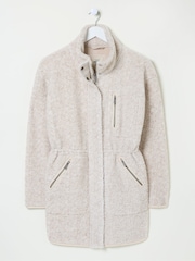 FatFace Hadley Oatmeal Zip Through Fleece Jacket - Image 7 of 8
