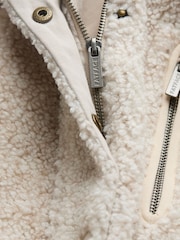 FatFace Hadley Oatmeal Zip Through Fleece Jacket - Image 8 of 8