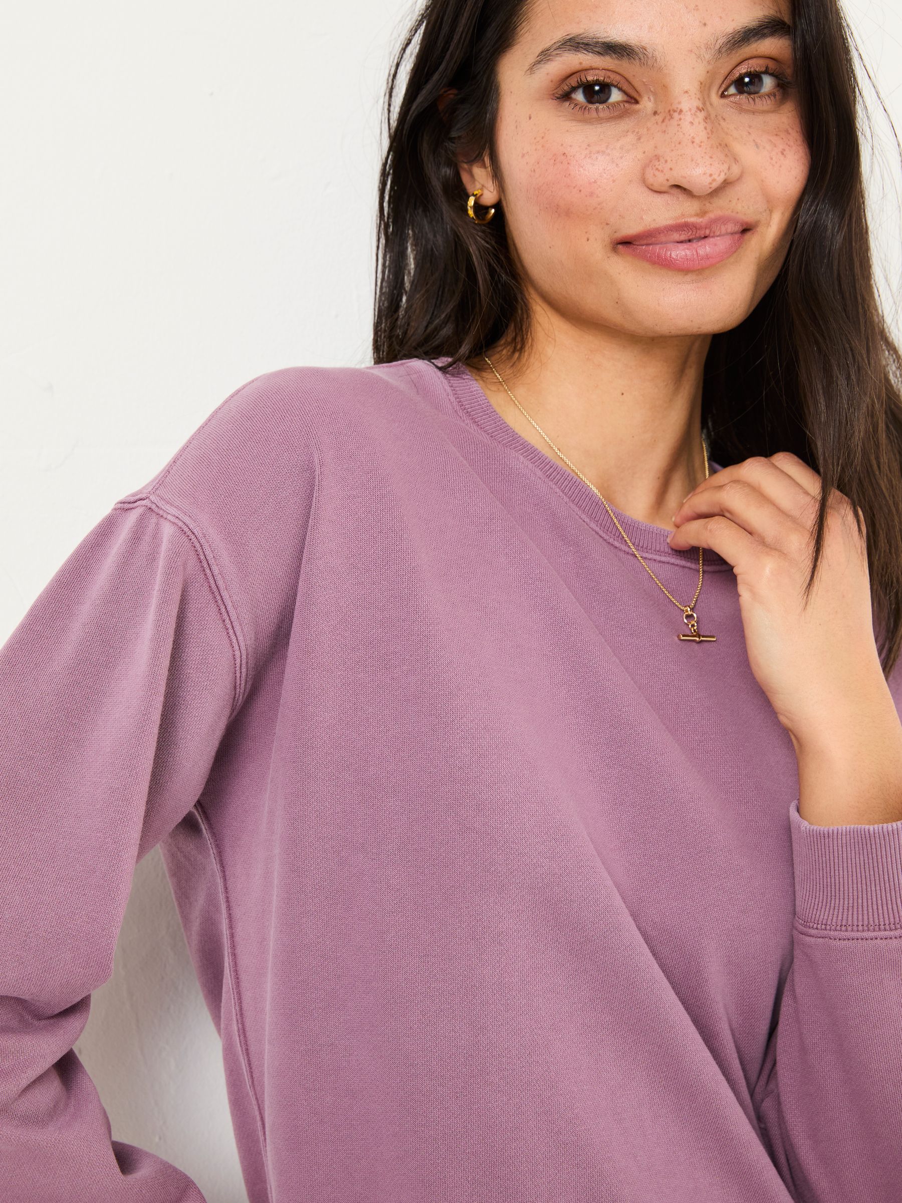 Buy FatFace Georgia Dusky Purple Crew Sweatshirt from the