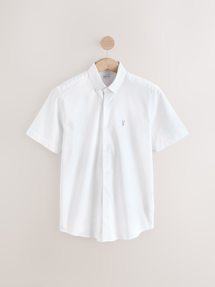 White Oxford Short Sleeve Shirt - Image 1 of 3