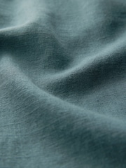 Blue Tie Waist Wide Leg Linen Blend Trousers - Image 7 of 7