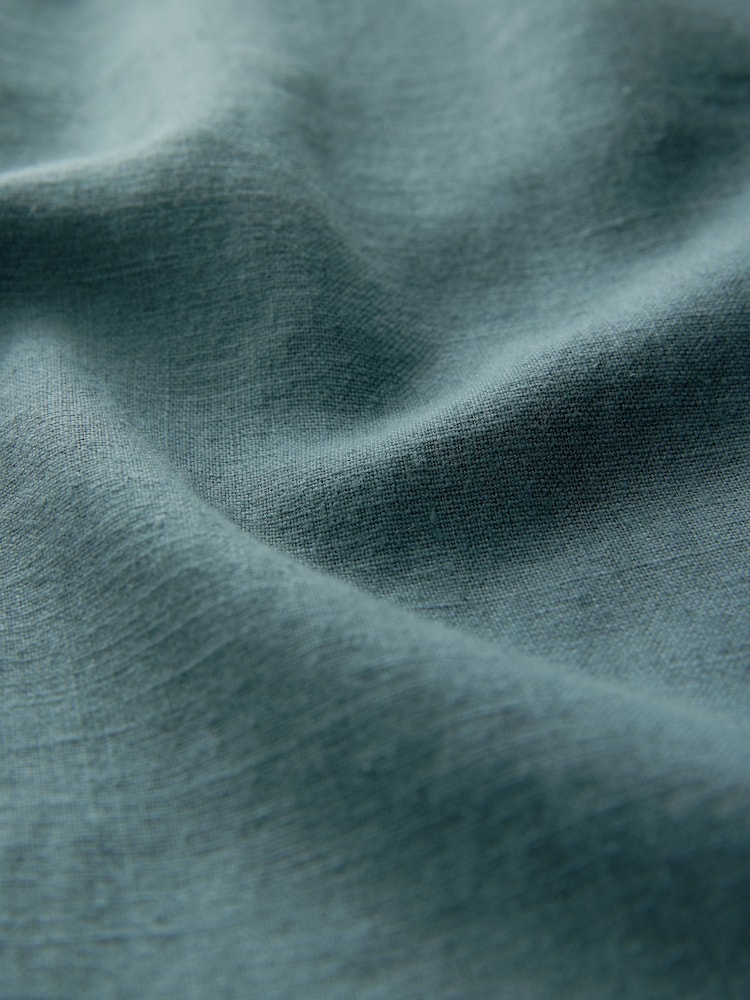 Blue Tie Waist Wide Leg Linen Blend Trousers - Image 7 of 7