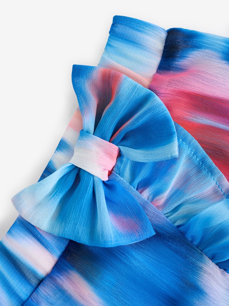 Bleu - Jupe de bain Baker by Ted Baker imprimée en mousseline - Image 4 of 5