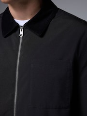 Black Showerproof Corduroy Collar Jacket - Image 4 of 11