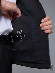 Black Showerproof Corduroy Collar Jacket - Image 5 of 11