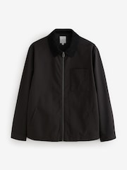 Black Showerproof Corduroy Collar Jacket - Image 6 of 11
