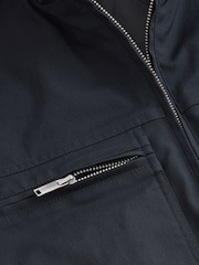 Navy Blue Shower Resistant Padded Twill Utility Jacket - Image 10 of 11