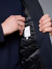 Navy Blue Shower Resistant Padded Twill Utility Jacket - Image 4 of 11