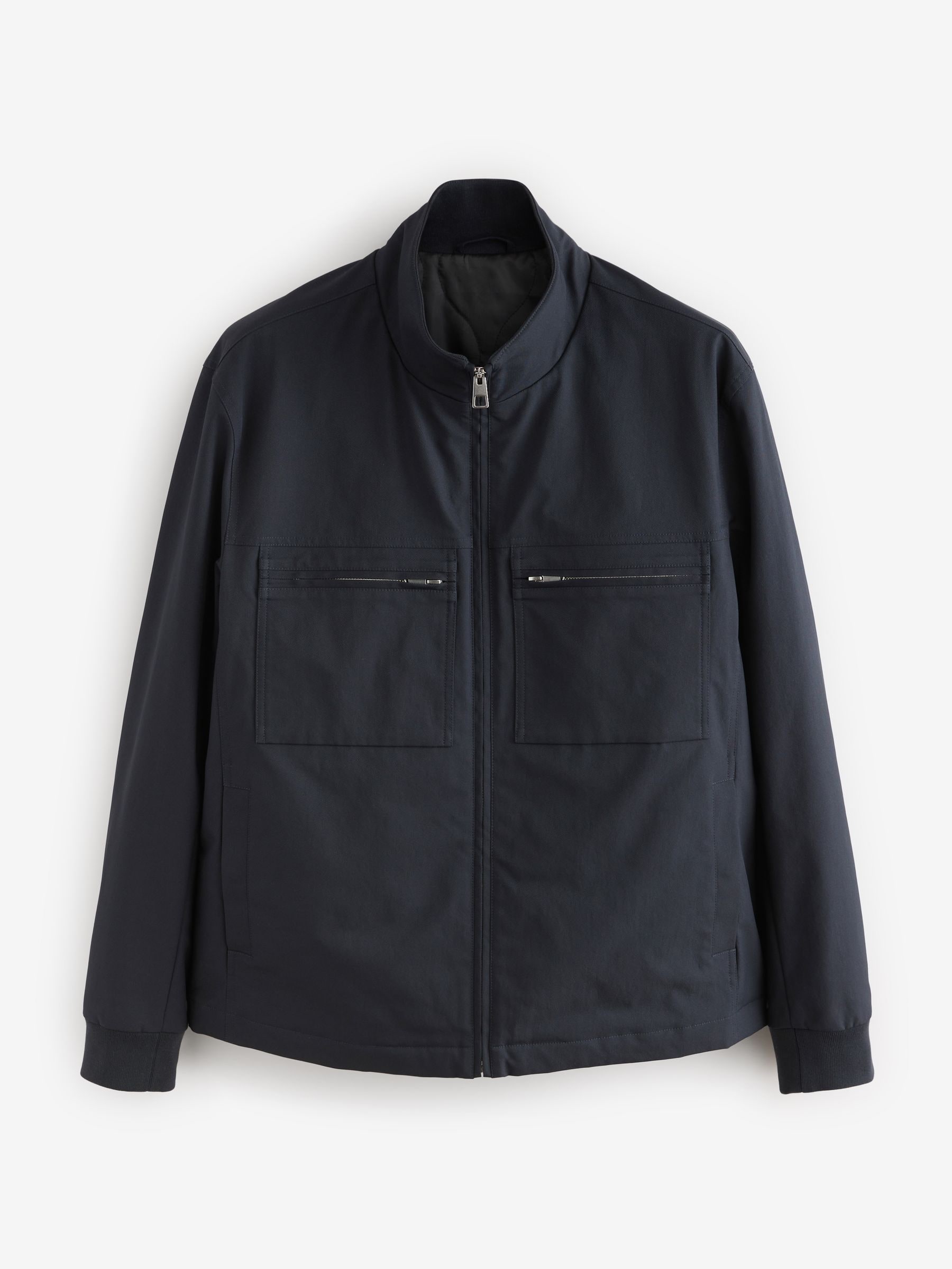 Buy Navy Blue Shower Resistant Padded Twill Utility Jacket from Next USA
