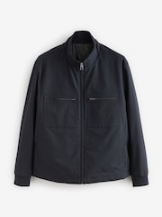 Navy Blue Shower Resistant Padded Twill Utility Jacket - Image 6 of 11